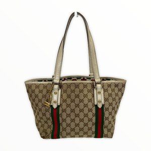 GUCCI TOTE BAG BROWN CANVAS GG 808126